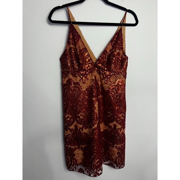Free People Night Shimmers Mini Dress Size 2 pit to pit is 16 inches MSRP $108 - Picture 1 of 5